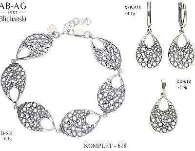 Komplety biżuterii bez dodatk&oacute;w - producent biżuterii srebrnej Ab-AG