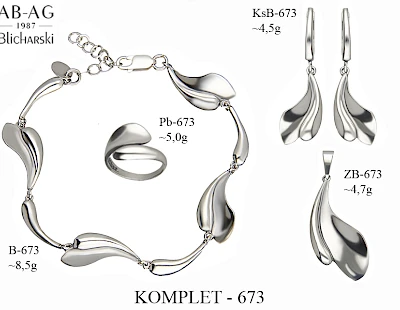 Komplety biżuterii bez dodatk&oacute;w - producent biżuterii srebrnej Ab-AG