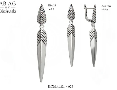 Numery komplet&oacute;w biżuterii 700-601 - producent biżuterii srebrnej Ab-AG