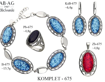 Numery komplet&oacute;w biżuterii 700-601 - producent biżuterii srebrnej Ab-AG