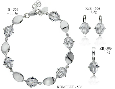 Numery komplet&oacute;w biżuterii 600-501 - producent biżuterii srebrnej Ab-AG