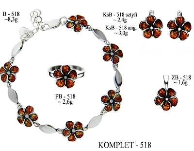 Numery komplet&oacute;w biżuterii 600-501 - producent biżuterii srebrnej Ab-AG