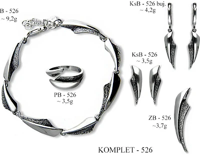 Numery komplet&oacute;w biżuterii 600-501 - producent biżuterii srebrnej Ab-AG