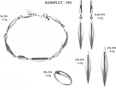 Numery komplet&oacute;w biżuterii 600-501 - producent biżuterii srebrnej Ab-AG