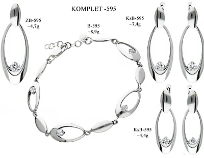 Numery komplet&oacute;w biżuterii 600-501 - producent biżuterii srebrnej Ab-AG