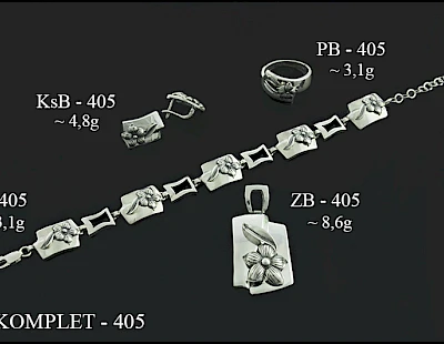 Numery komplet&oacute;w biżuterii 500-401 - producent biżuterii srebrnej Ab-AG