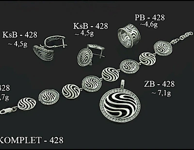 Numery komplet&oacute;w biżuterii 500-401 - producent biżuterii srebrnej Ab-AG