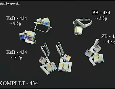 Numery komplet&oacute;w biżuterii 500-401 - producent biżuterii srebrnej Ab-AG