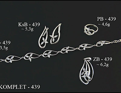 Numery komplet&oacute;w biżuterii 500-401 - producent biżuterii srebrnej Ab-AG