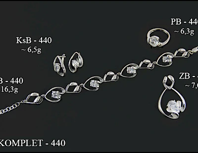 Numery komplet&oacute;w biżuterii 500-401 - producent biżuterii srebrnej Ab-AG