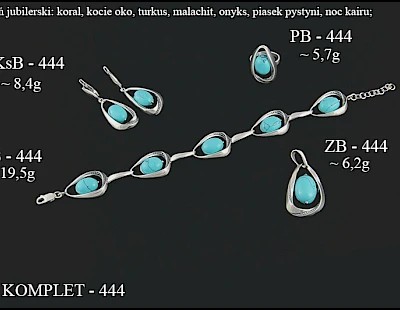 Numery komplet&oacute;w biżuterii 500-401 - producent biżuterii srebrnej Ab-AG