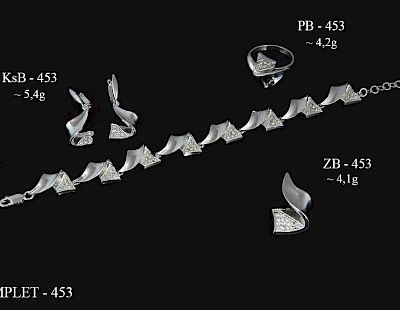 Numery komplet&oacute;w biżuterii 500-401 - producent biżuterii srebrnej Ab-AG