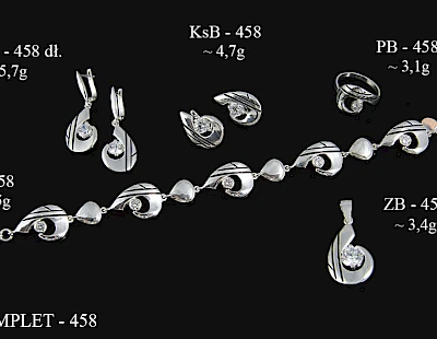 Numery komplet&oacute;w biżuterii 500-401 - producent biżuterii srebrnej Ab-AG