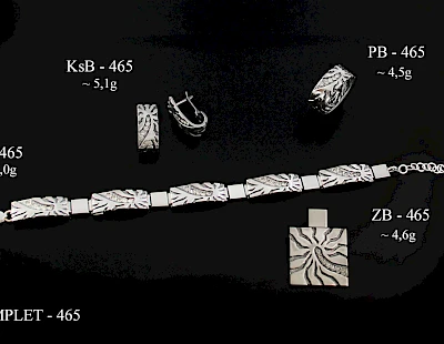 Numery komplet&oacute;w biżuterii 500-401 - producent biżuterii srebrnej Ab-AG