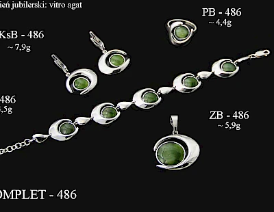 Numery komplet&oacute;w biżuterii 500-401 - producent biżuterii srebrnej Ab-AG