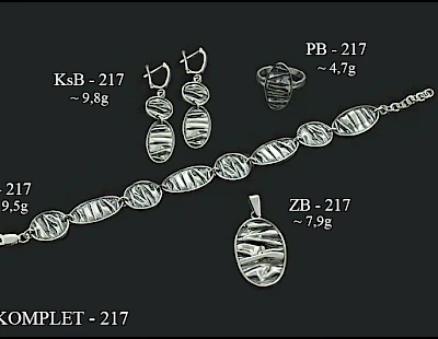 Numery komplet&oacute;w biżuterii 300-201 - producent biżuterii srebrnej Ab-AG
