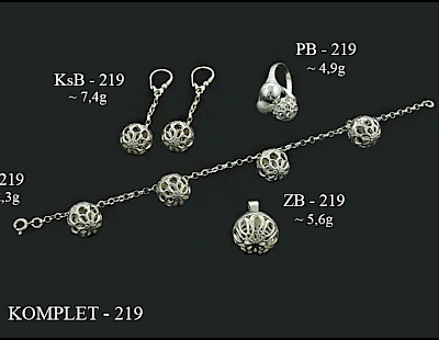 Numery komplet&oacute;w biżuterii 300-201 - producent biżuterii srebrnej Ab-AG