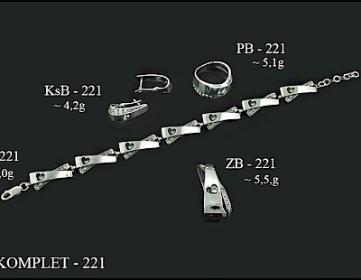 Numery komplet&oacute;w biżuterii 300-201 - producent biżuterii srebrnej Ab-AG