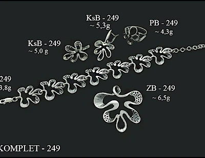 Numery komplet&oacute;w biżuterii 300-201 - producent biżuterii srebrnej Ab-AG