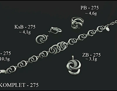 Numery komplet&oacute;w biżuterii 300-201 - producent biżuterii srebrnej Ab-AG