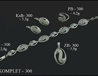 Numery komplet&oacute;w biżuterii 300-201 - producent biżuterii srebrnej Ab-AG